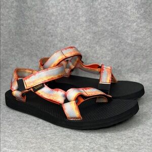 Teva Original Universal Womens Size 8M Tie-Dye Sandal Sorbet Red Adjustable